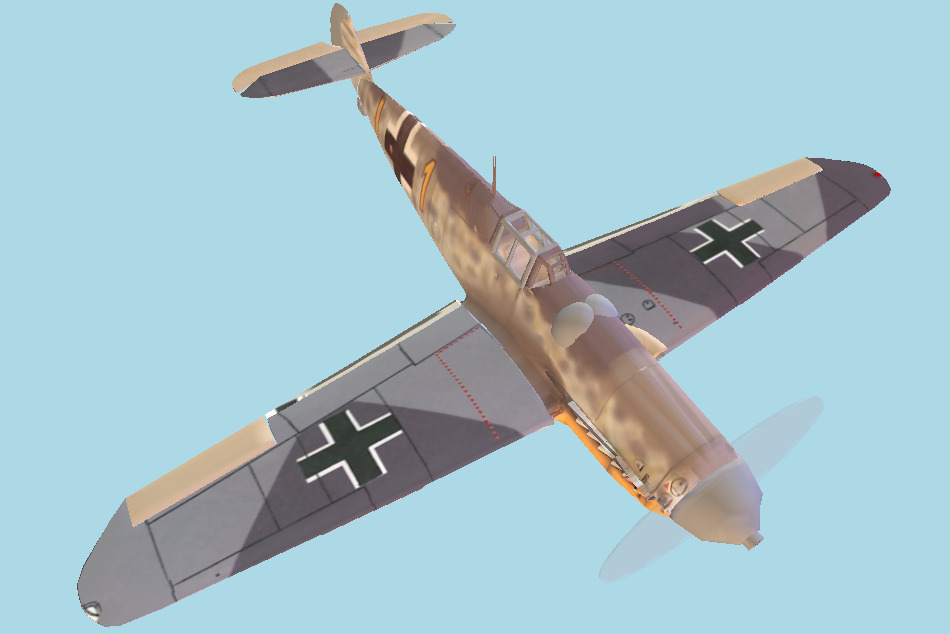 Battlefield 109G-6 Airplane Fighter 3d model