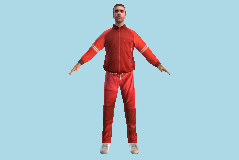 Sporty Man 3d model