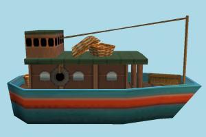 Boat boat, sailboat, watercraft, ship, vessel, sail, sea, maritime, cartoon, lowpoly