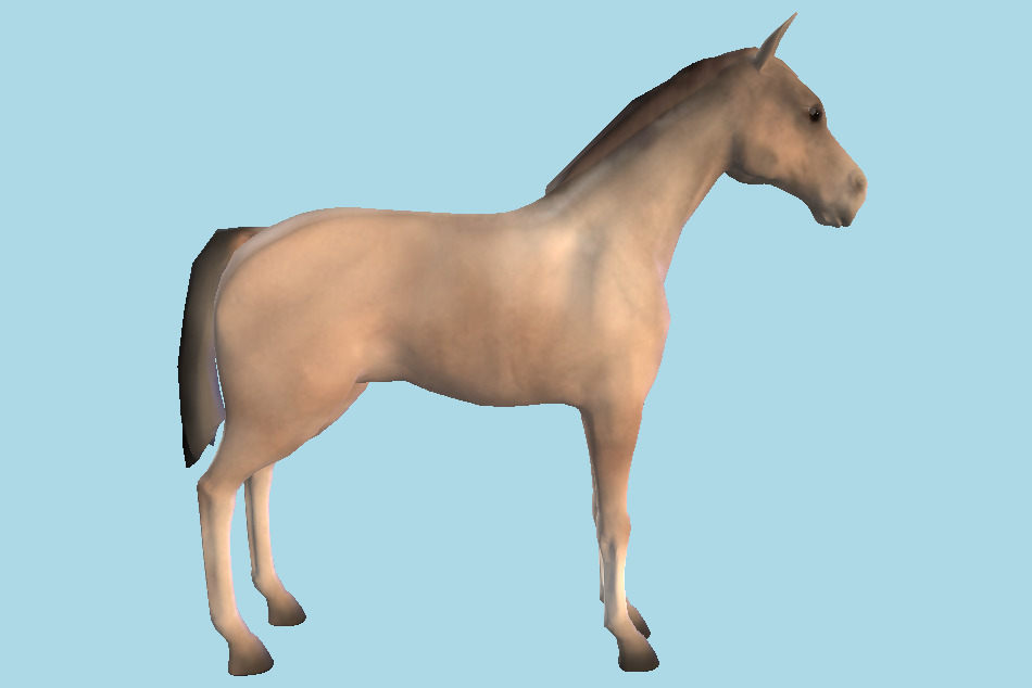 Windsor Grey Horse Animal 3d model
