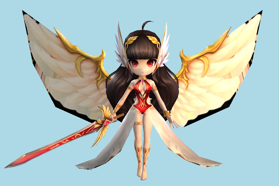 Summoners War Beach Girl Valkyrja 3d model