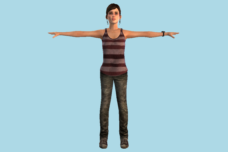 TLOU Ellie Young Girl 3d model