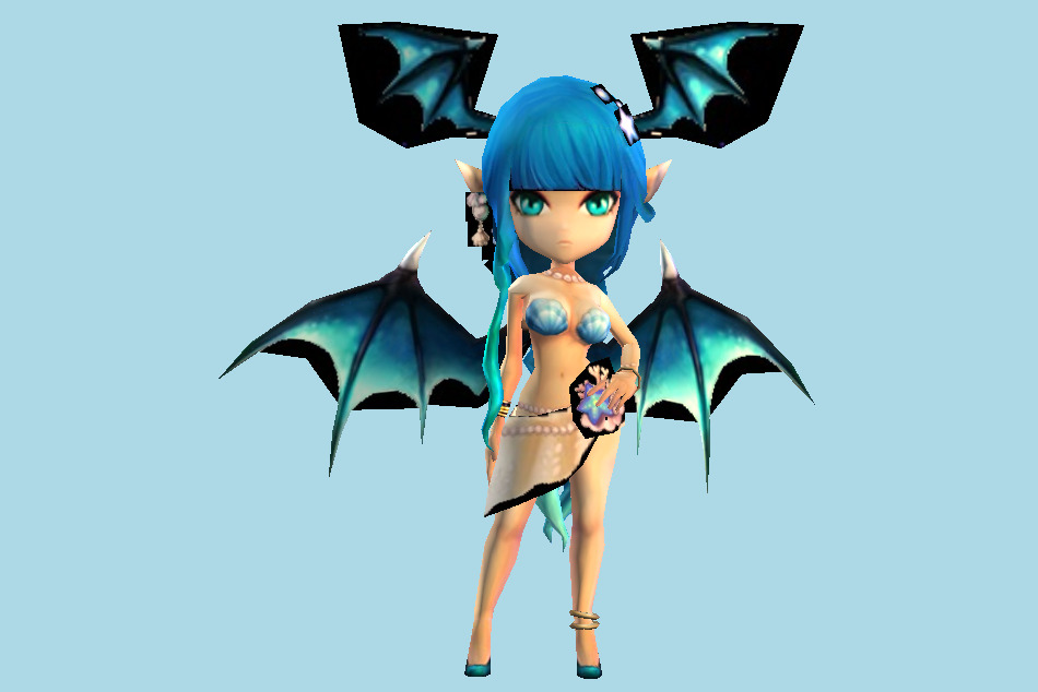 Summoners War Beach Girl Succubus 3d model