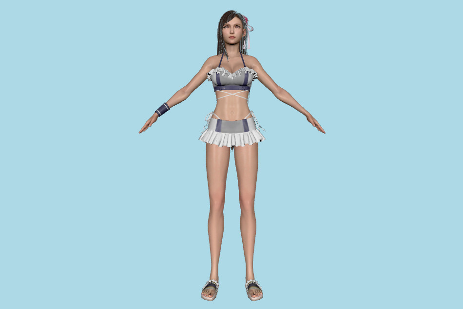 Final Fantasy 7 Remake - FF7 Tifa 3d model