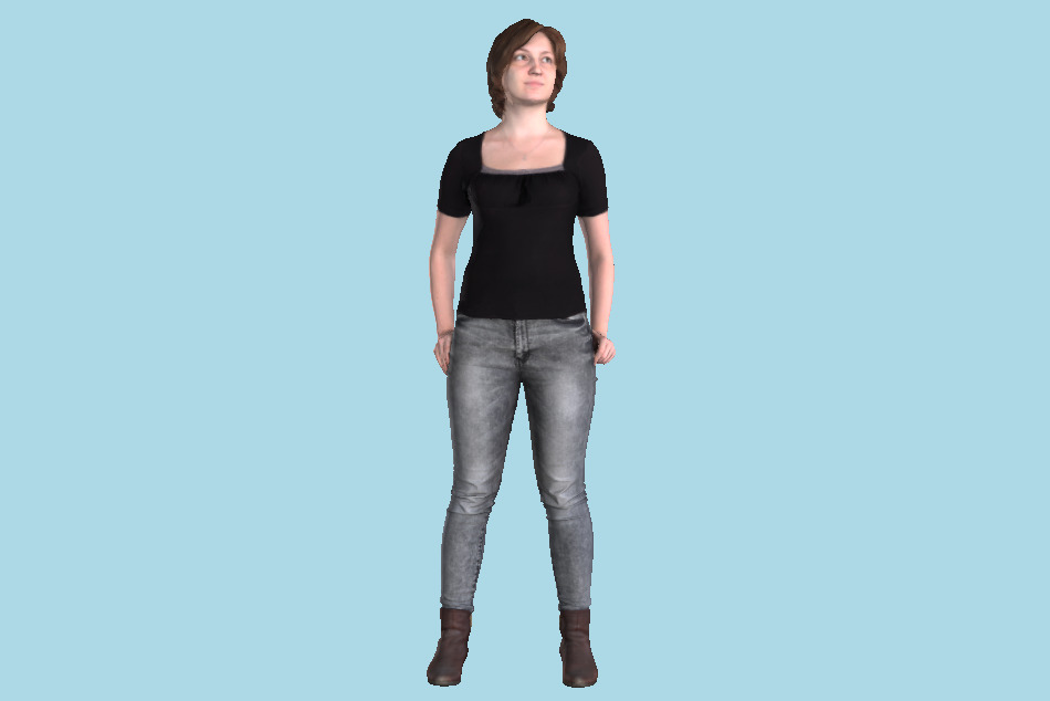Casual woman 3d model
