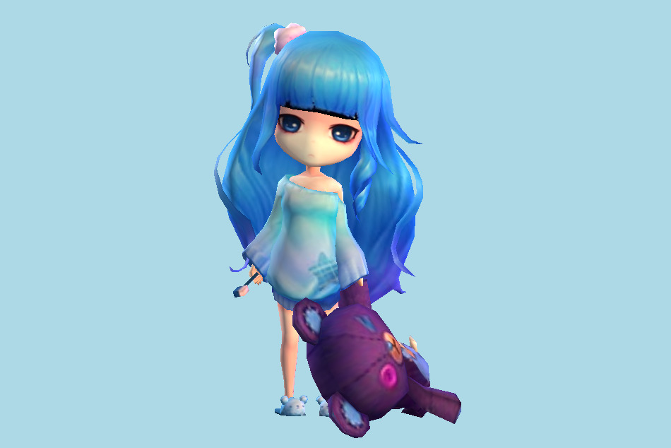 Summoners War Sleepy Occult Lolita Girl 3d model