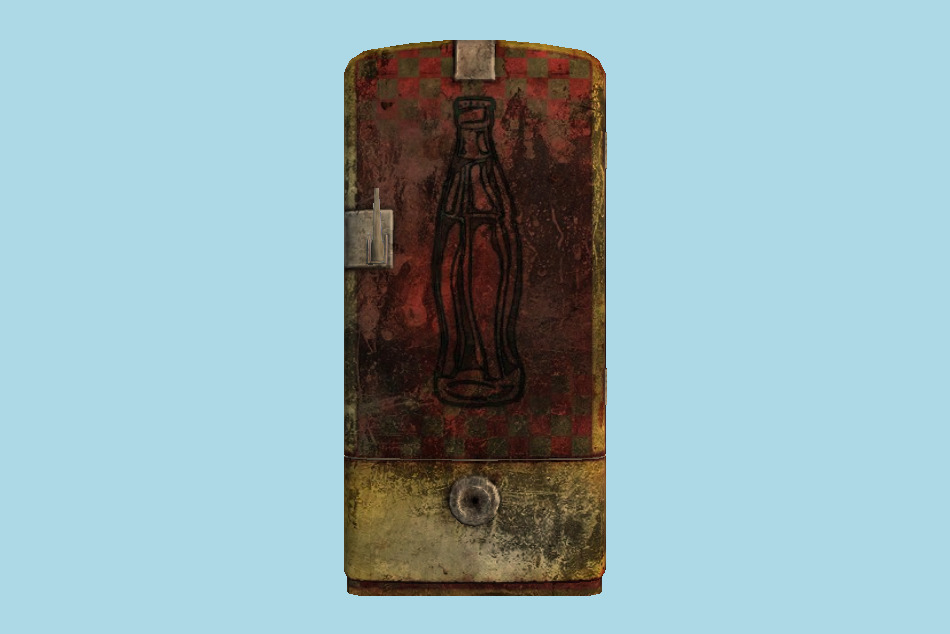 Old Fridge Nuka Cola Machine 3d model