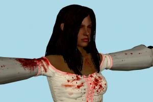 Girl DR1, bloody, girl, female, woman, lady, people, human, character