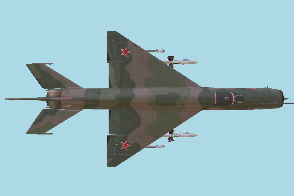 MIG-21bis Warplane 3d model