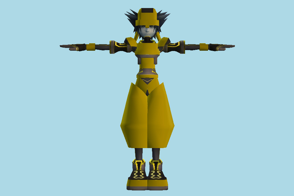 Kingdom Hearts 2 Sora Tron Space Paranoids 3d model