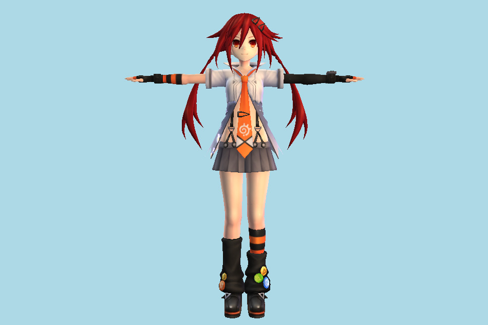 Superdimension Neptune VS Sega Hard Girls Uzume Tennouboshi 3d model