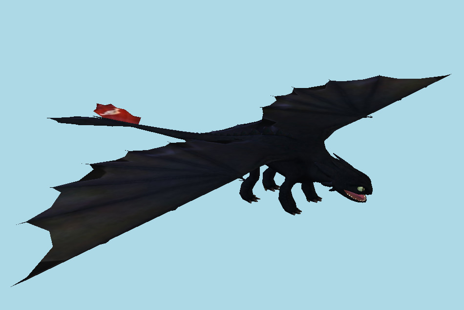 DreamWorks Dragons Adventure: World Explorer Night Fury 3d model