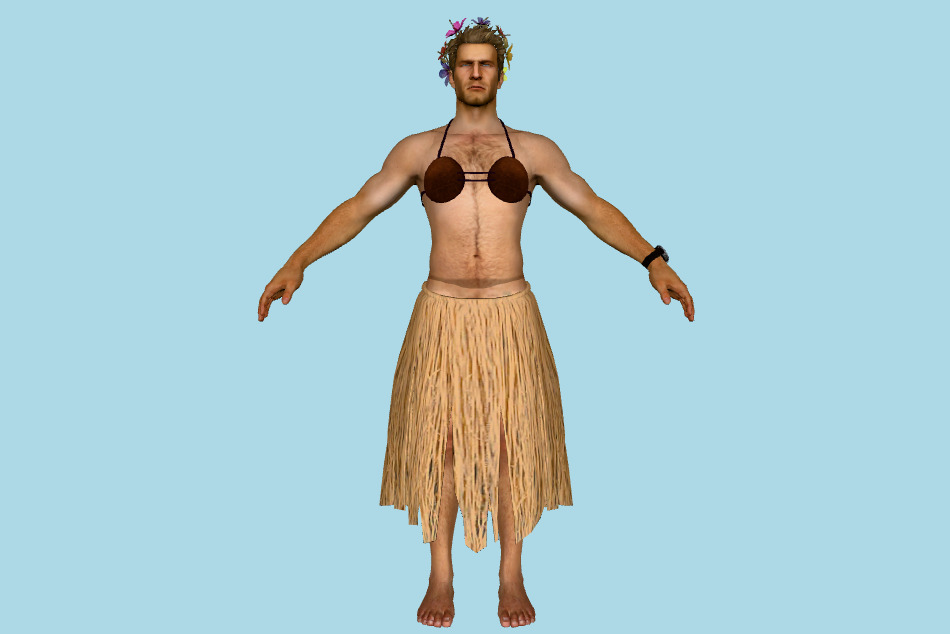 Chuck Greene Hula 3d model