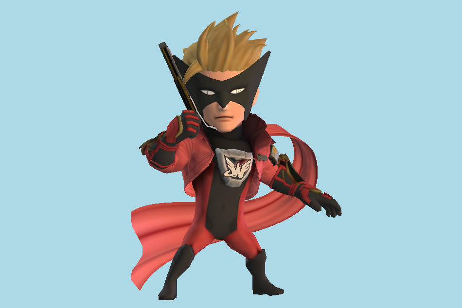 U Super Smash Bros. for Wii U Wonder Red Trophy 3d model