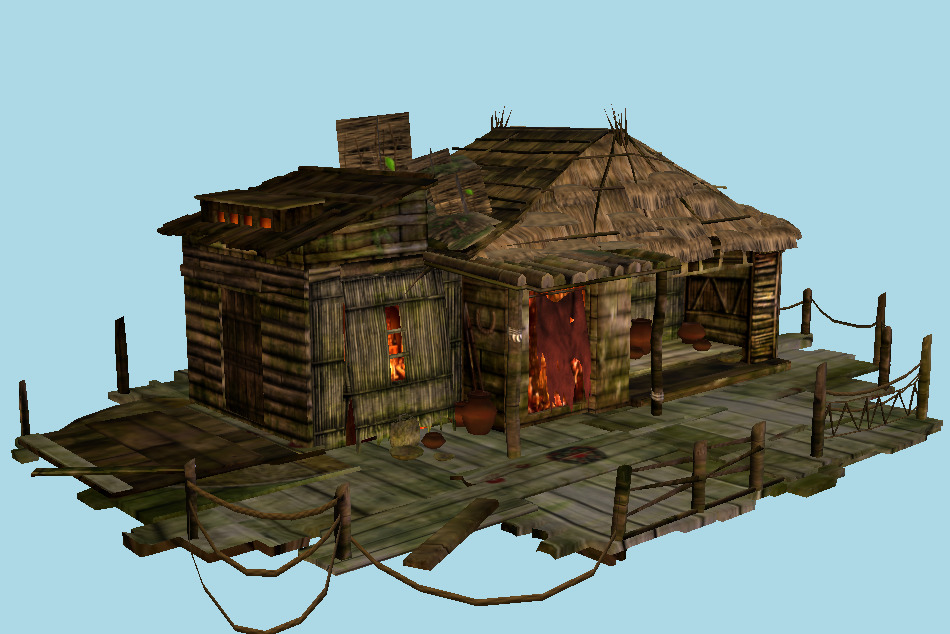 Old Hut 3d model