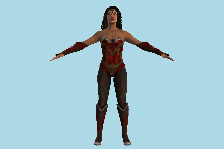 Injustice 2 Wonder Woman Diana Prince Warrior Queen 3d model