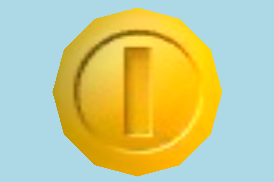 Mario Kart 7 Coin 3d model