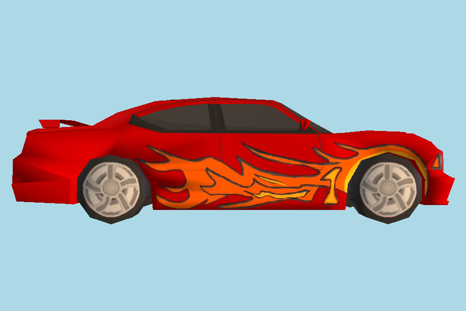 2006 Toony Car Low-poly 3d model