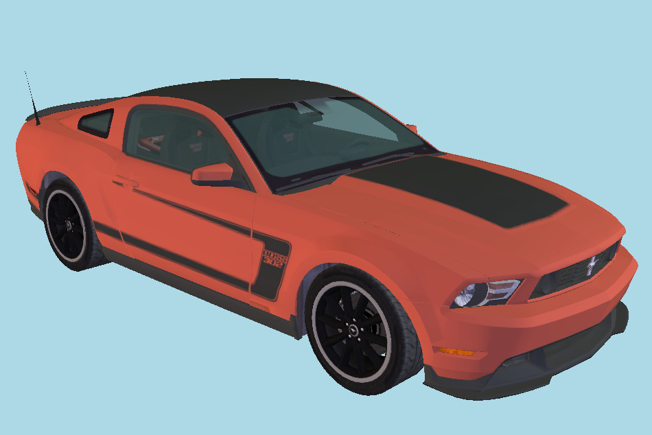Ford Mustang Car BOSS 302 2013 3d model