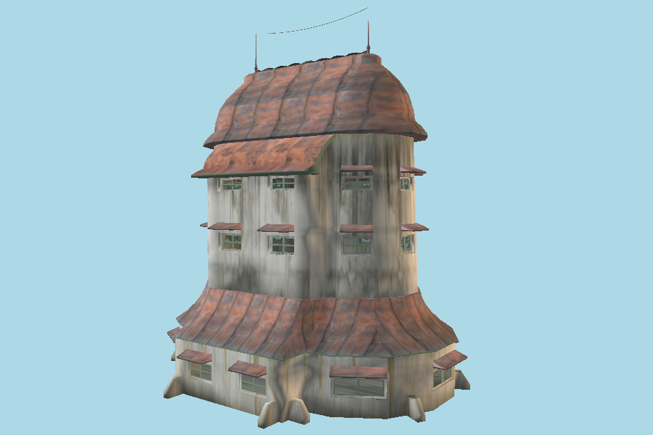 Sci-Fi Building Whitcomb Tower 3d model