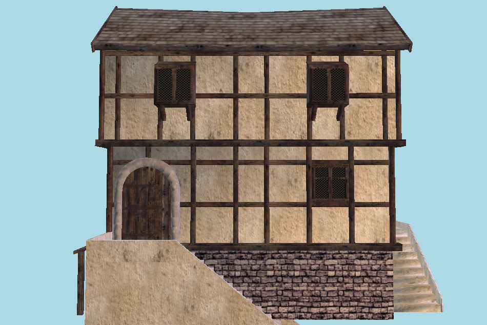 Modular Medieval House 3d model
