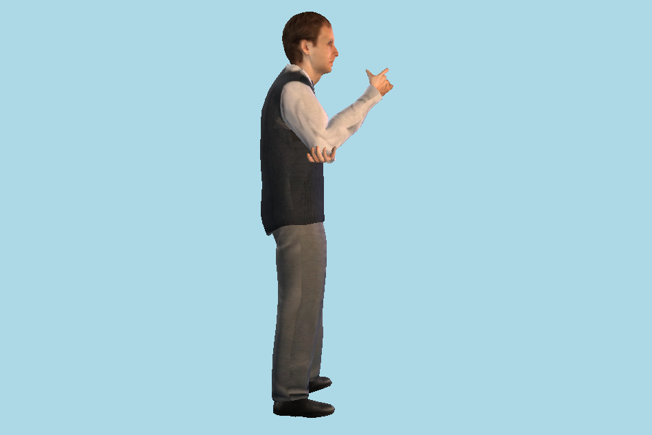 Man Talking 3d model