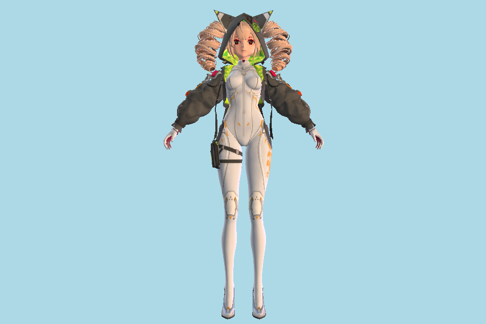 Hotta Tower of Fantasy - Shiro 3d model