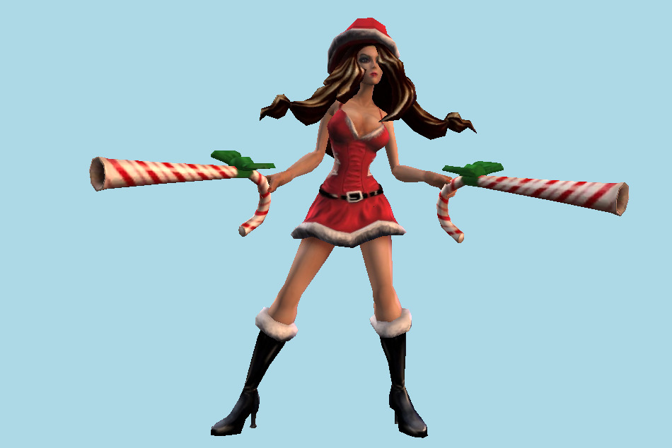 League of Legends Miss Fortune Candy Cane 3d model