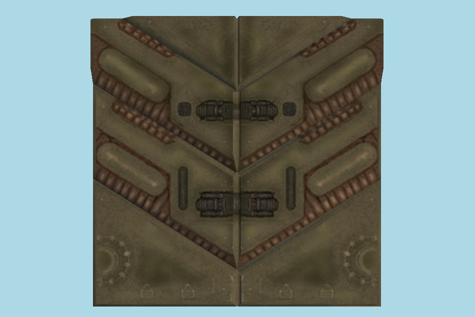 Prey Alien Door 3d model
