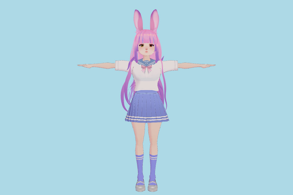 Uro Seifuku VRM Girl 3d model