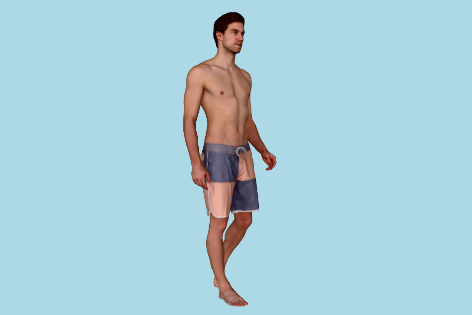 Philip Posed Swimwear 3d model