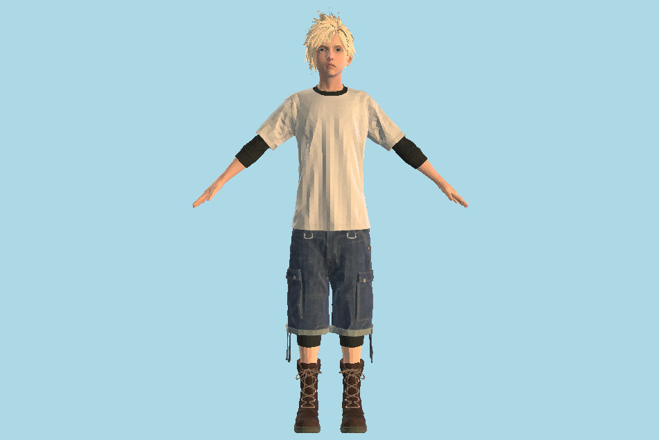 Final Fantasy 7 Remake - FFVII Cloud Young 3d model