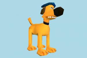 Bitzer dog, animal, animals, cartoon, lowpoly