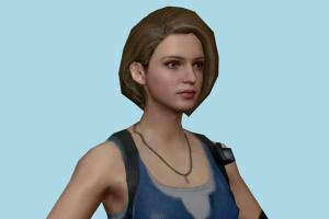 Jill Resident-Evil, RE, resident, evil, woman, female, people, human, xna, characters, rigged