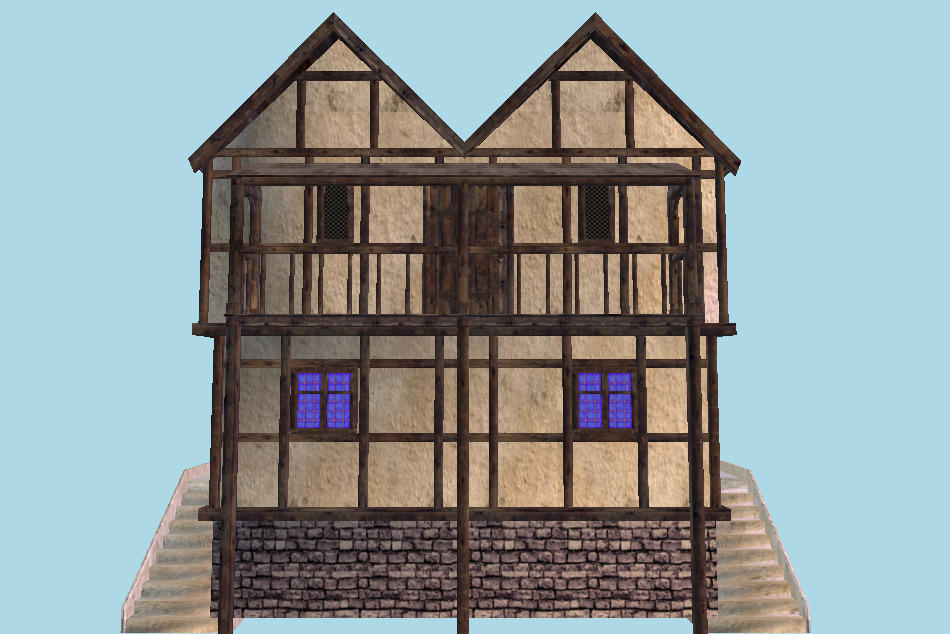 Modular Medieval House 3d model