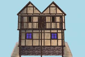 House house, home, building, medieval, build, apartment, flat, residence, domicile, structure