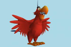 Iago Aladdin, aladden, disney, animal-character, character, cartoon, toony, parrot, bird