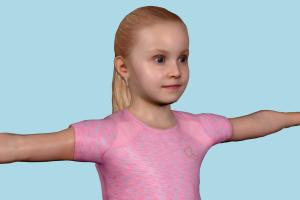 Elena Child children, plays, enjoy, young, girl, female, people, human, character, renderpeople