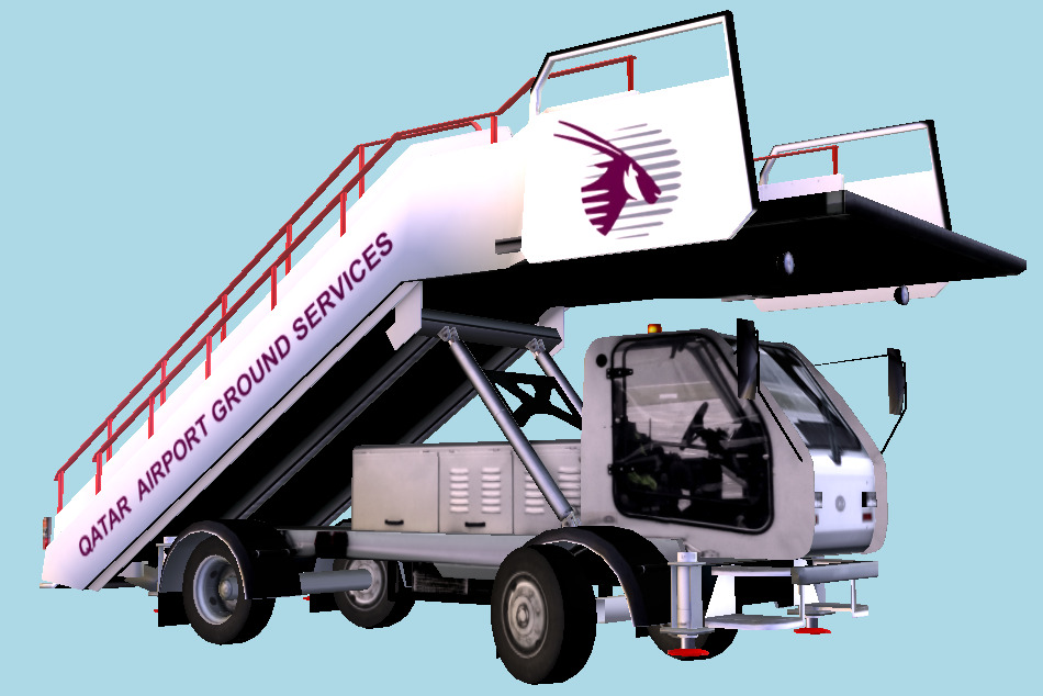 Auto Stairs Airport Truck Car LAS-1 TTA-S 3d model