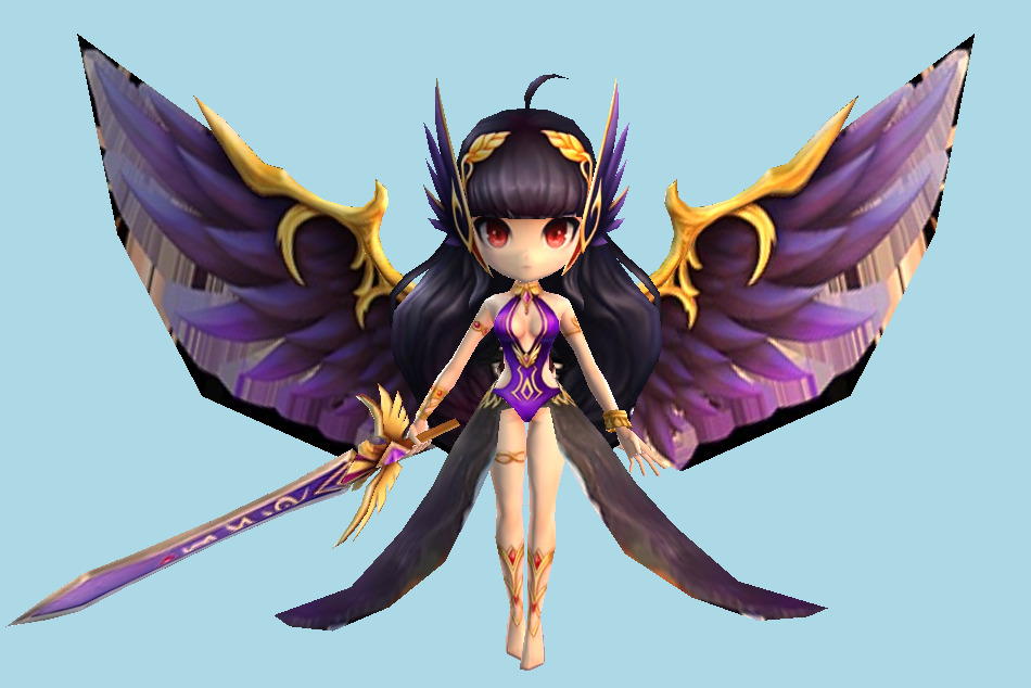Summoners War Beach Girl Valkyrja 3d model
