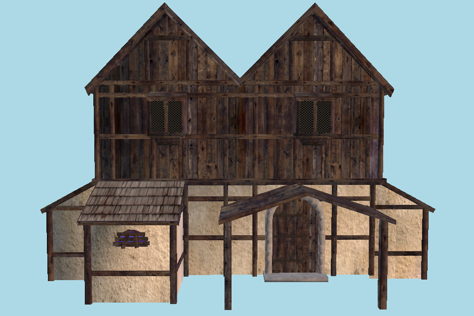 Modular Medieval House 3d model
