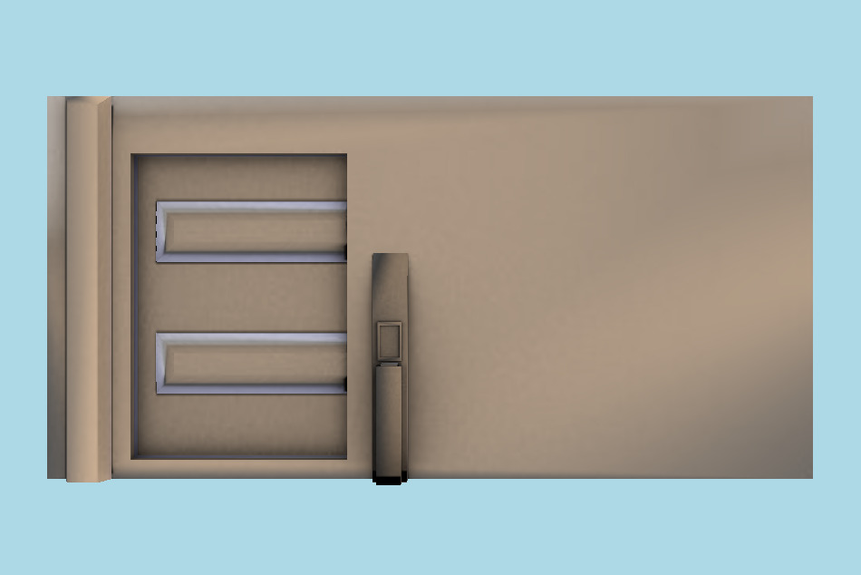 Sci-Fi Door 3d model