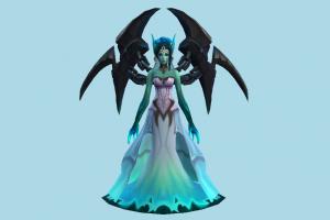 Morgana Ghost Bride angle, woman, girl, female, people, human, character, fantasy, evil, bride