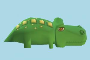 Crocodile alligator, crocodile, animal, animals, cartoon, lowpoly