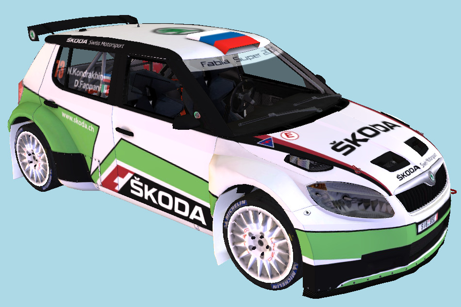 Skoda Fabia S2000 13 WRC 4 3d model