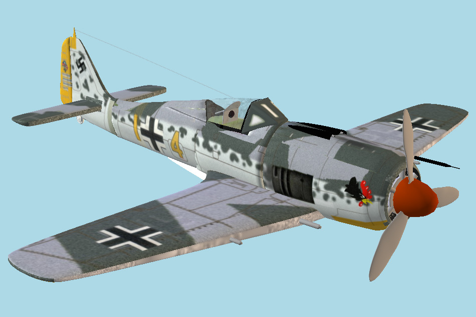 FW 190 Russian Aircraft 3d model