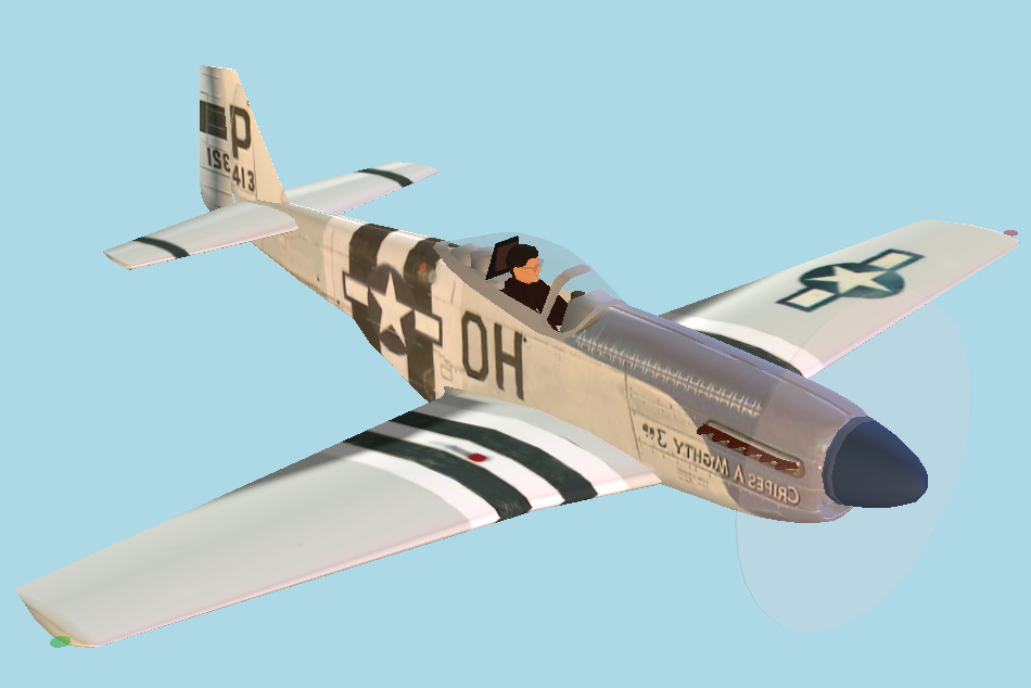 P51D Mustang 3d model