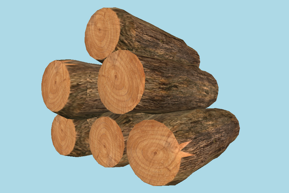 Round Wood 3d model