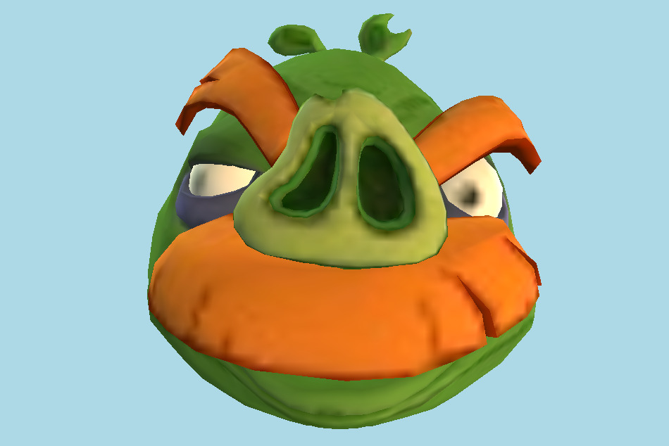 Angry Birds Go! Foreman Pig Head 3d model