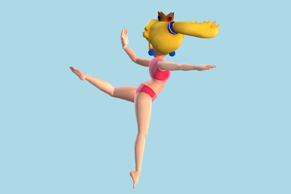 Peach Girl Swim Suit 3d model